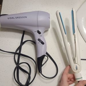 Mp3 Flat iron and hair dryer